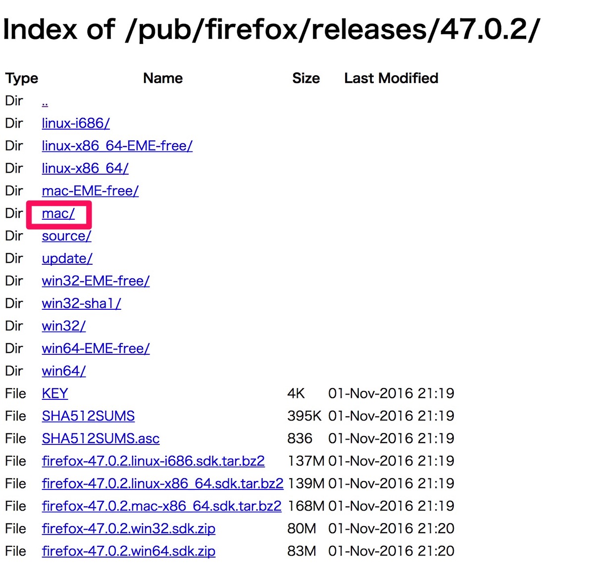 Directory Listing pub firefox releases 47 0 2